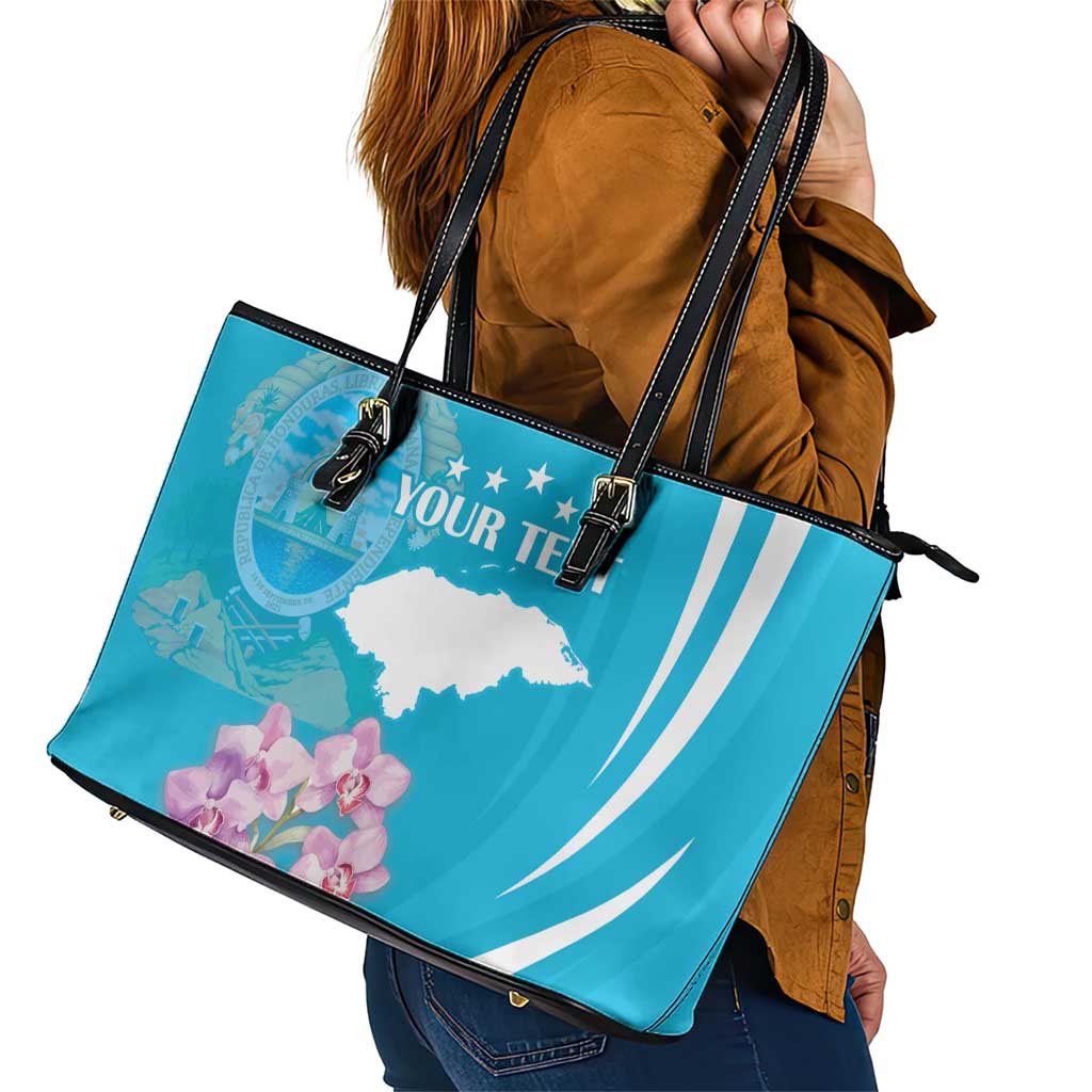 Personalized Honduras Independence Day Leather Tote Bag With White Tailed Deer LT18