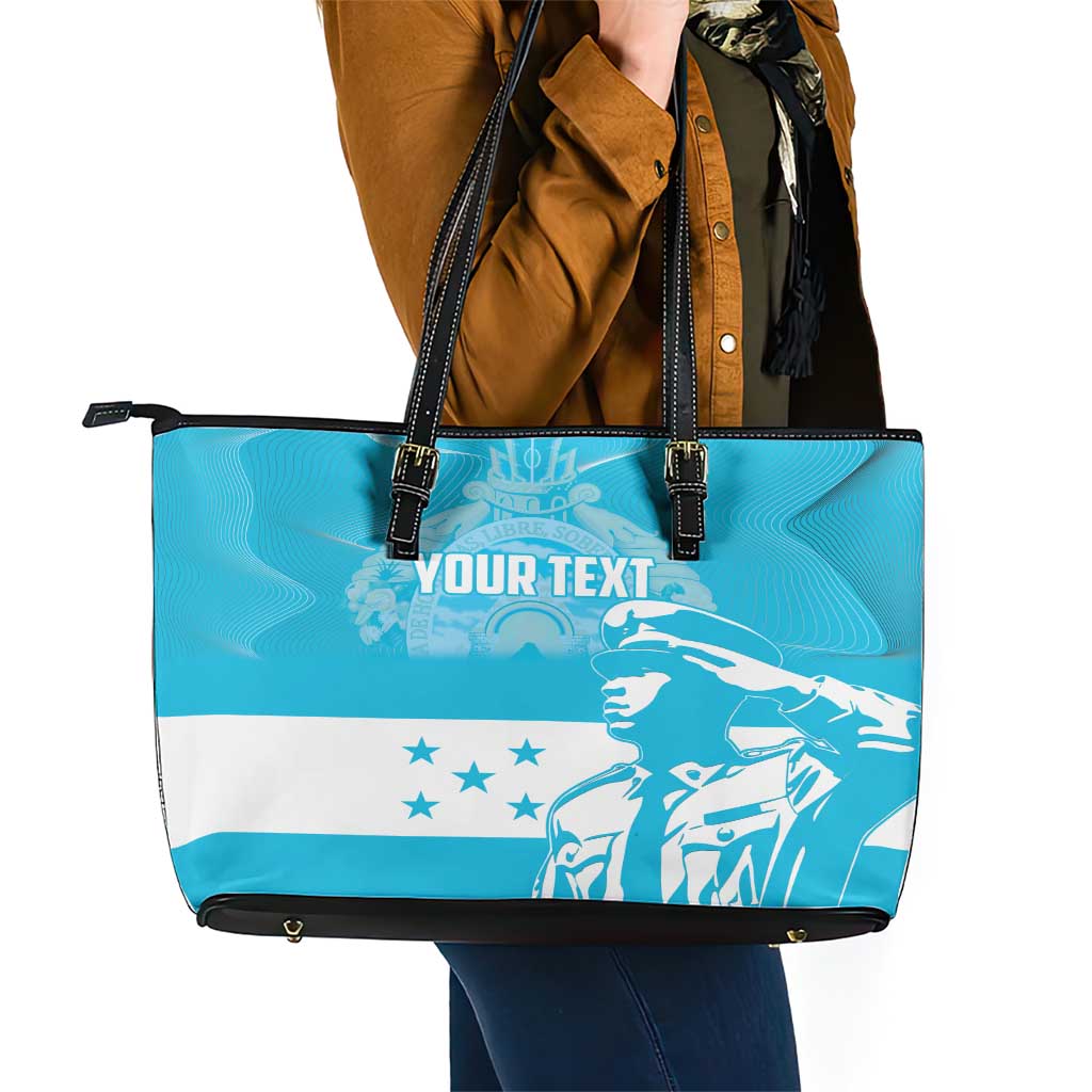 Personalized Honduras Scarlet Macaw Leather Tote Bag Happy Independence Day 1821 LT18