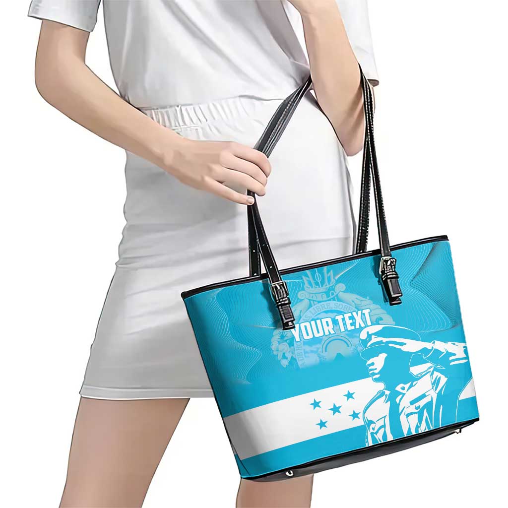 Personalized Honduras Scarlet Macaw Leather Tote Bag Happy Independence Day 1821 LT18