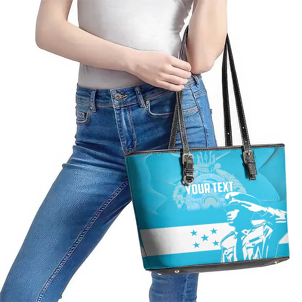 Personalized Honduras Scarlet Macaw Leather Tote Bag Happy Independence Day 1821 LT18
