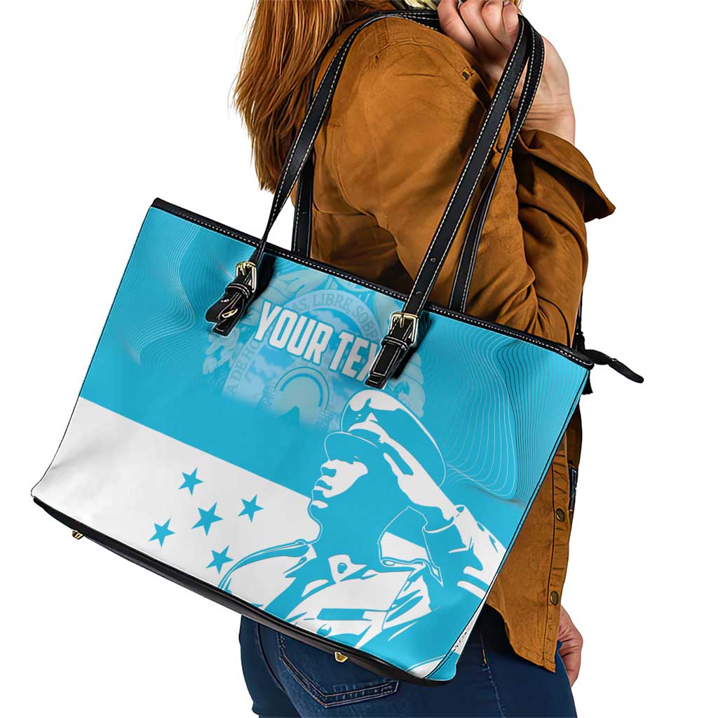 Personalized Honduras Scarlet Macaw Leather Tote Bag Happy Independence Day 1821 LT18