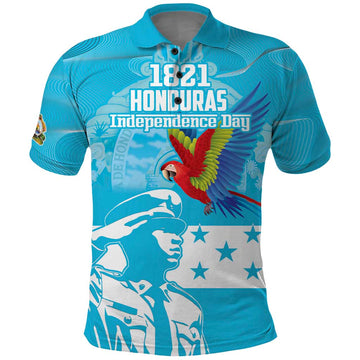 Personalized Honduras Scarlet Macaw Polo Shirt Happy Independence Day 1821 LT18