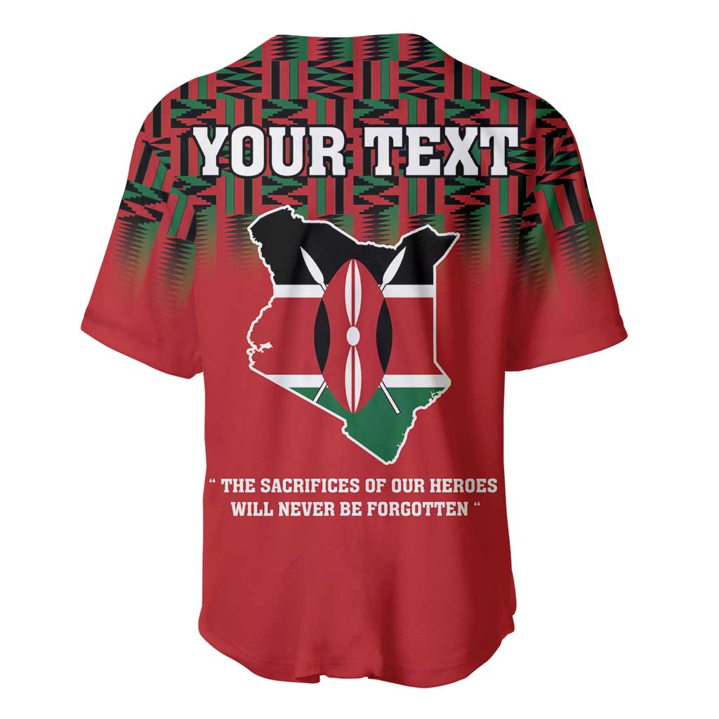 Personalized Afro Kenya Mashujaa Day Baseball Jersey Mzee Jomo Kenyatta With Coat Of Arms LT18