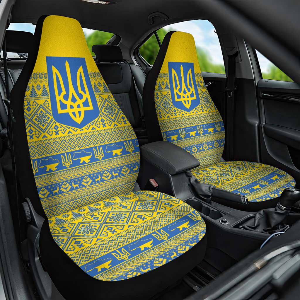 Ukraine Trident Christmas Car Seat Cover Vyshyvanka Patterns LT18