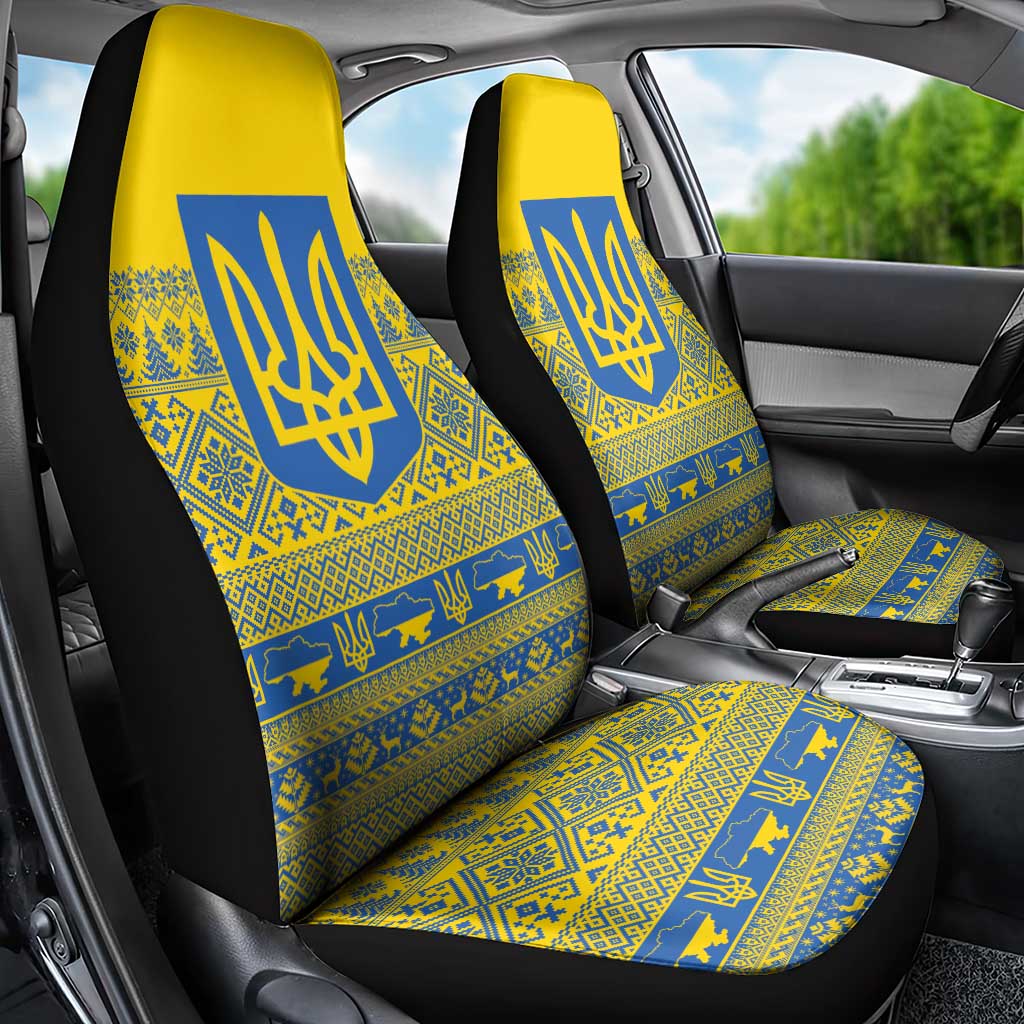 Ukraine Trident Christmas Car Seat Cover Vyshyvanka Patterns LT18
