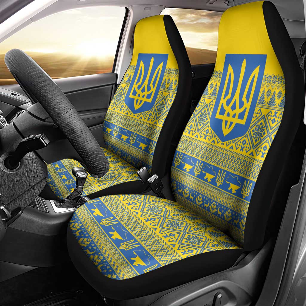 Ukraine Trident Christmas Car Seat Cover Vyshyvanka Patterns LT18