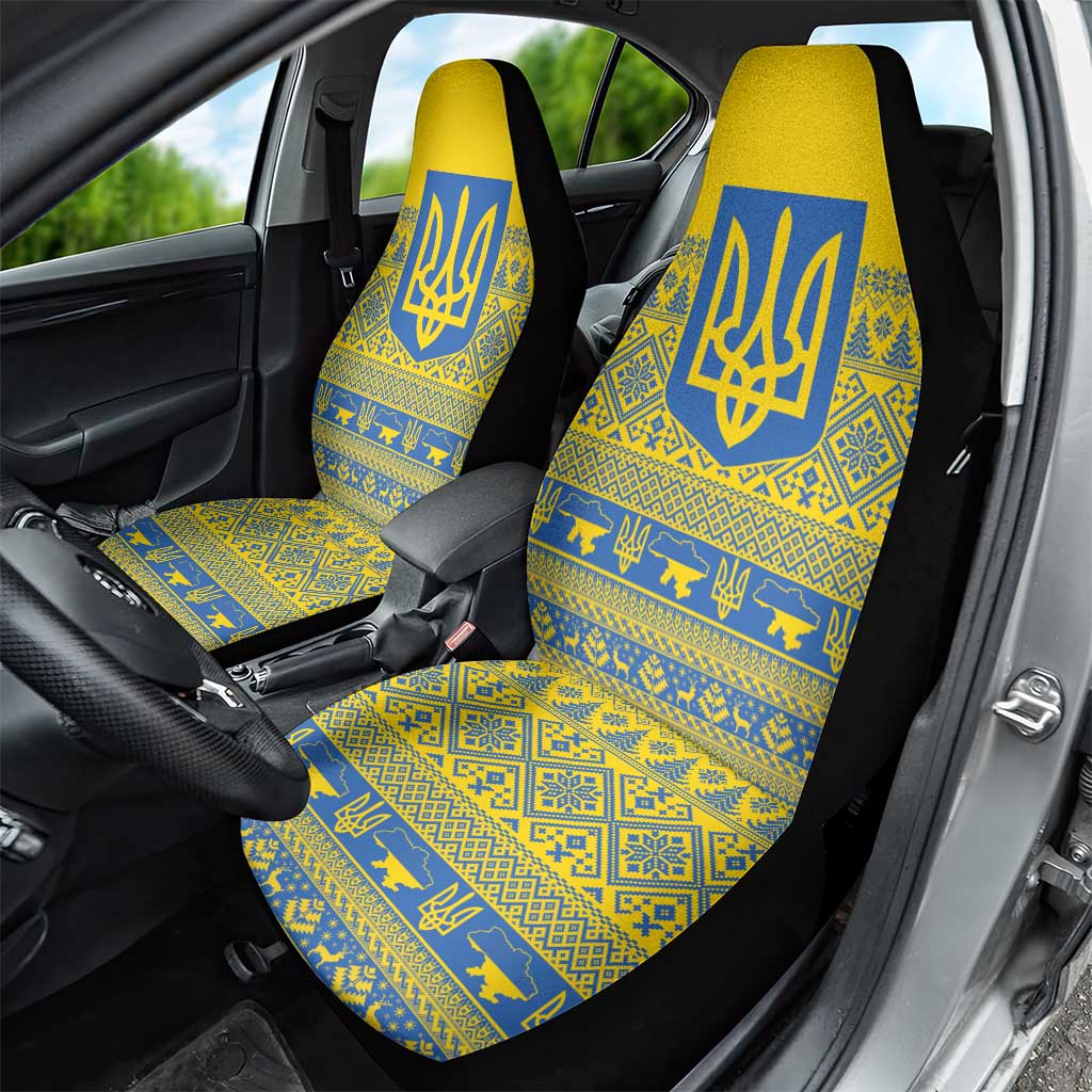 Ukraine Trident Christmas Car Seat Cover Vyshyvanka Patterns LT18