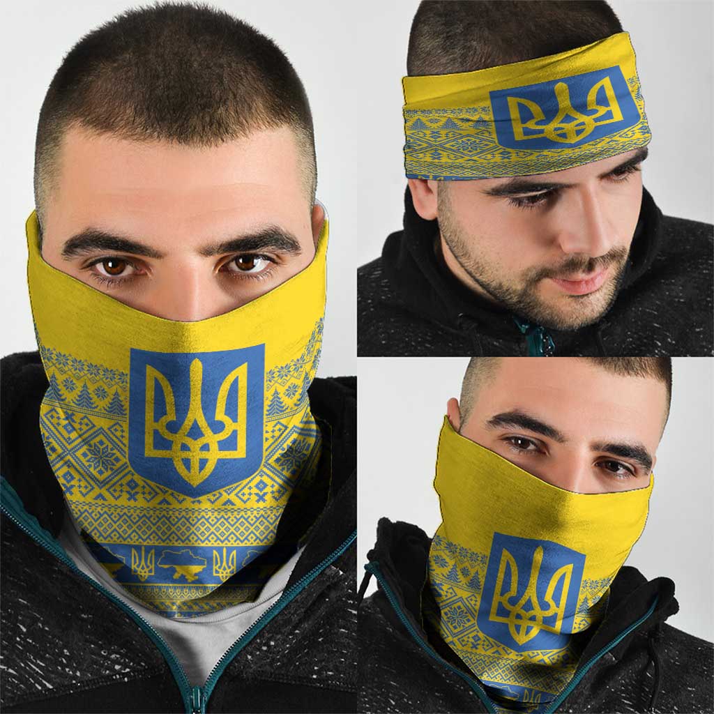 Ukraine Trident Christmas Neck Gaiter Vyshyvanka Patterns LT18