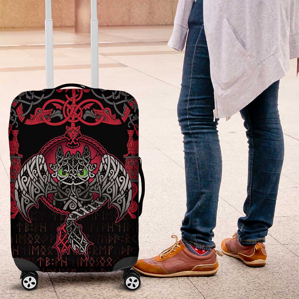 Black Dragon Vikings Luggage Cover LT18