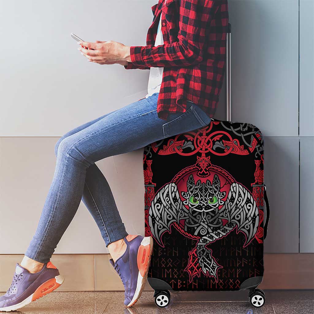 Black Dragon Vikings Luggage Cover LT18