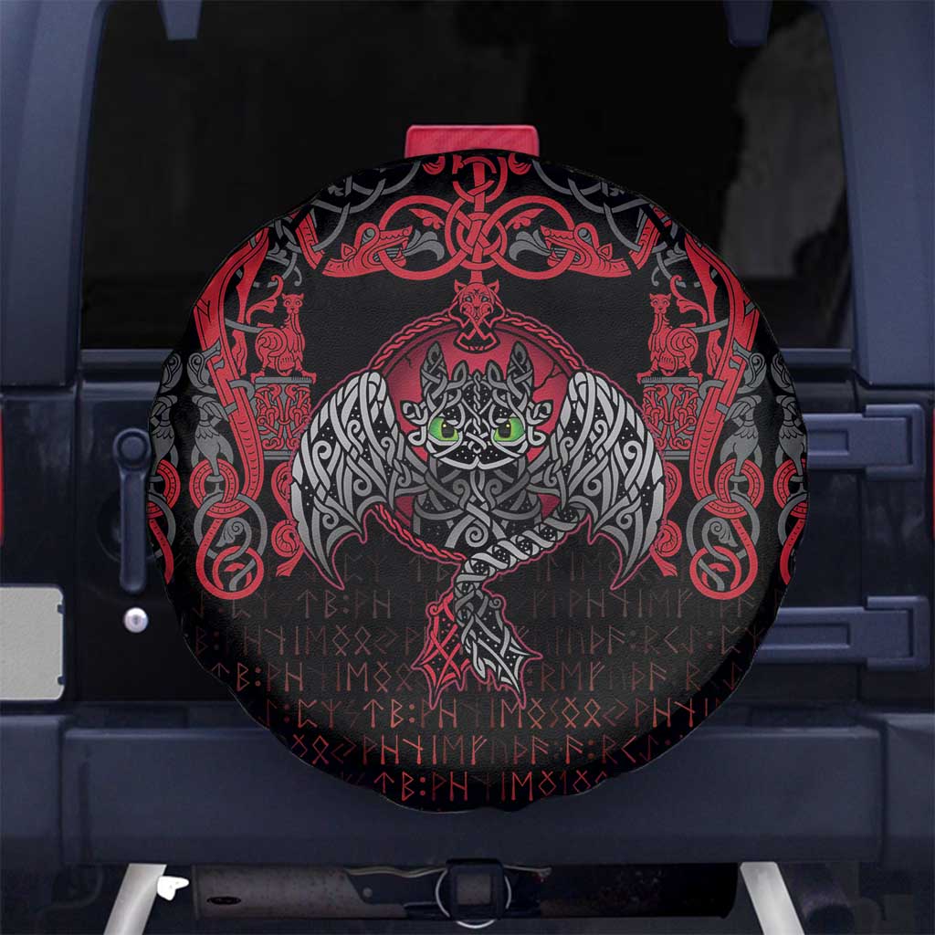 Black Dragon Vikings Spare Tire Cover LT18