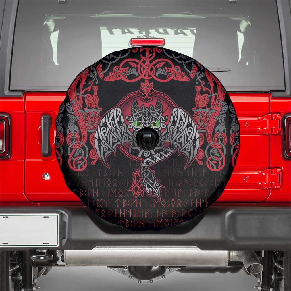 Black Dragon Vikings Spare Tire Cover LT18