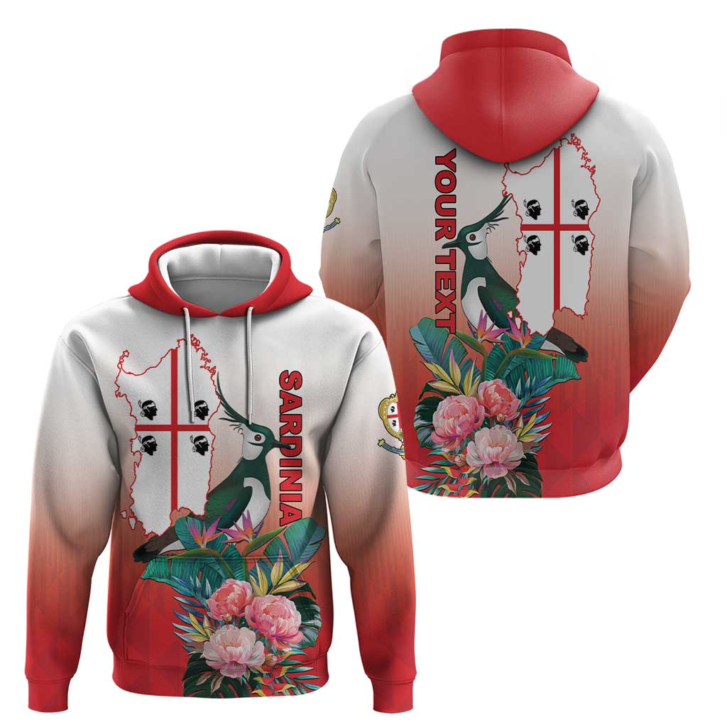 Personalized Italy Sardinia Hoodie Lapwing With Map LT18