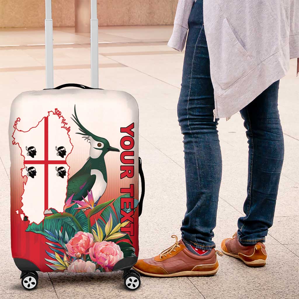 Personalized Italy Sardinia Luggage Cover Lapwing With Map LT18