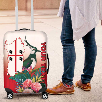 Personalized Italy Sardinia Luggage Cover Lapwing With Map LT18