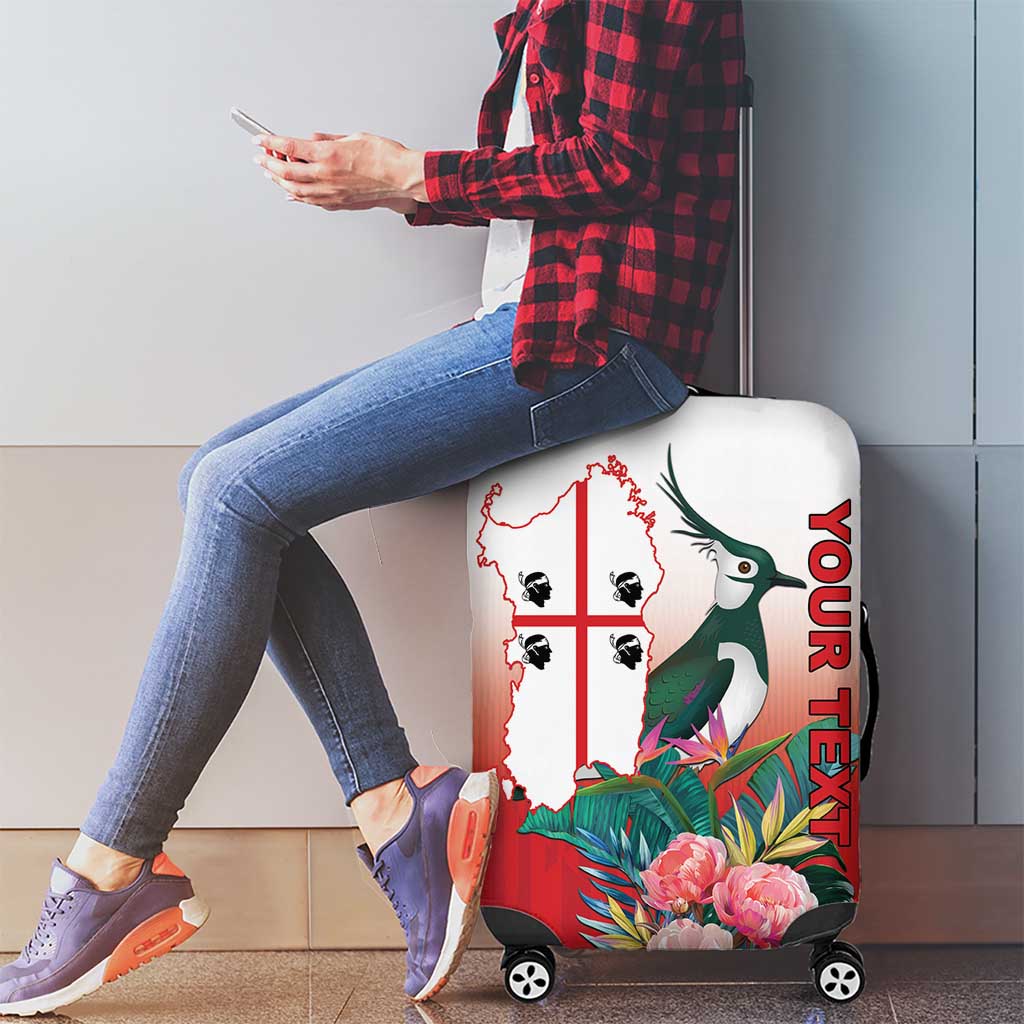 Personalized Italy Sardinia Luggage Cover Lapwing With Map LT18