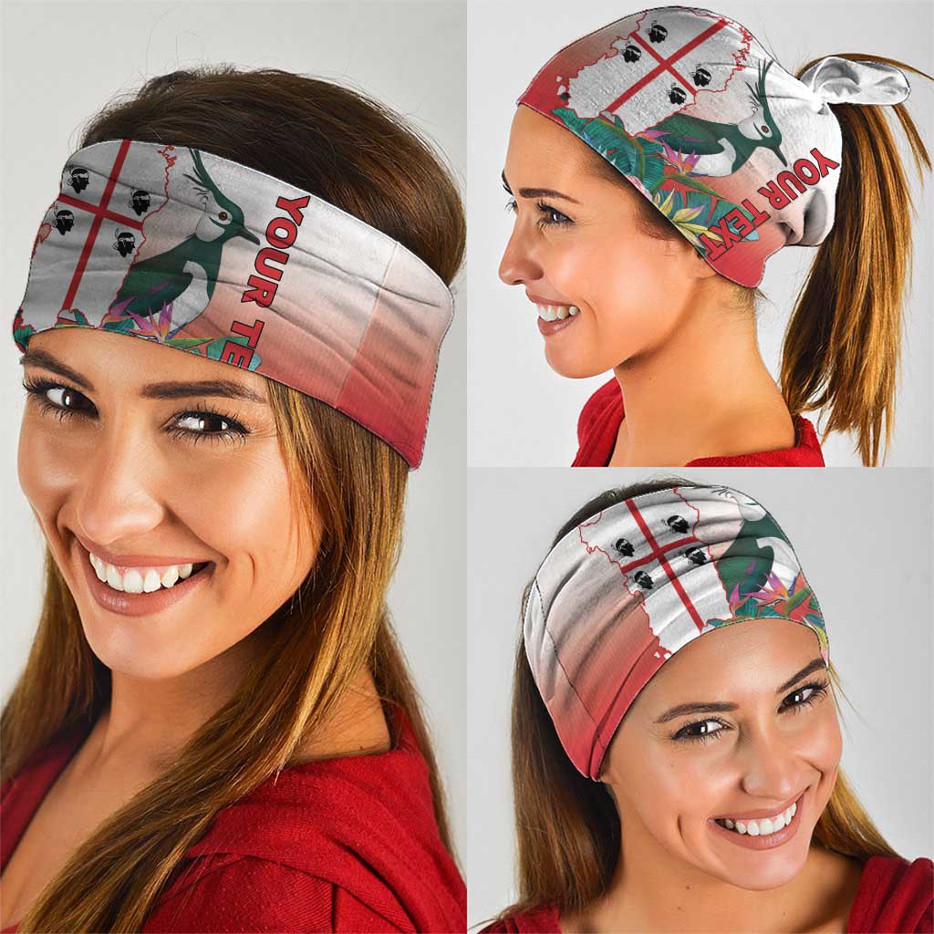 Italy Sardinia Neck Gaiter Lapwing With Map LT18
