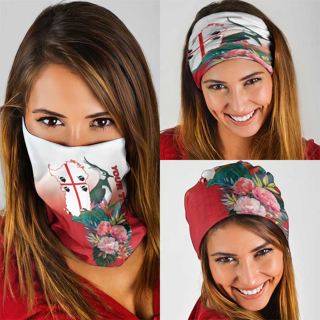 Italy Sardinia Neck Gaiter Lapwing With Map LT18
