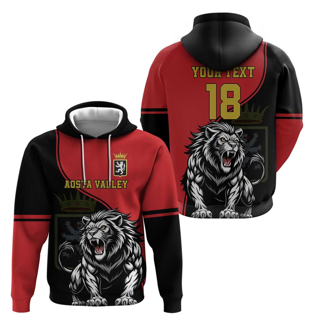 Custom Aosta Valley Hoodie Lion Sporty Style LT18