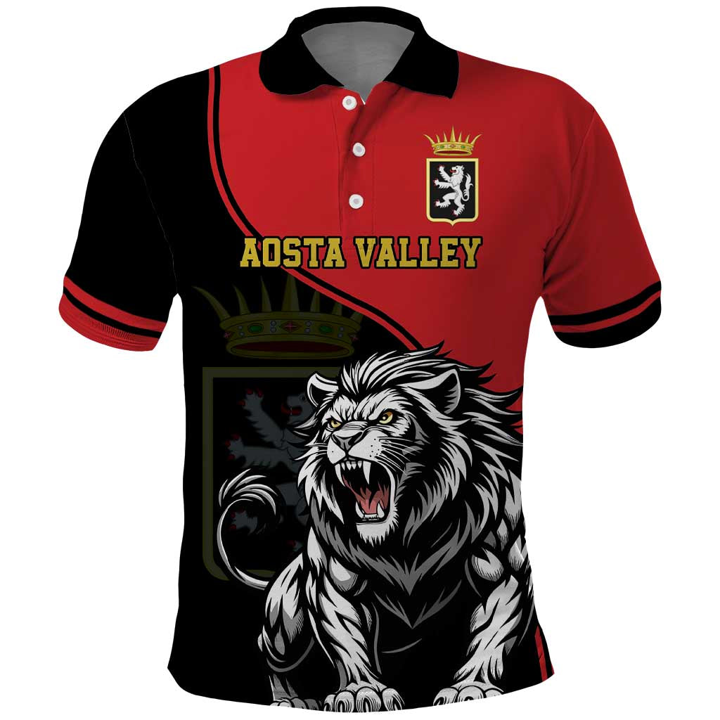 Custom Aosta Valley Polo Shirt Lion Sporty Style LT18
