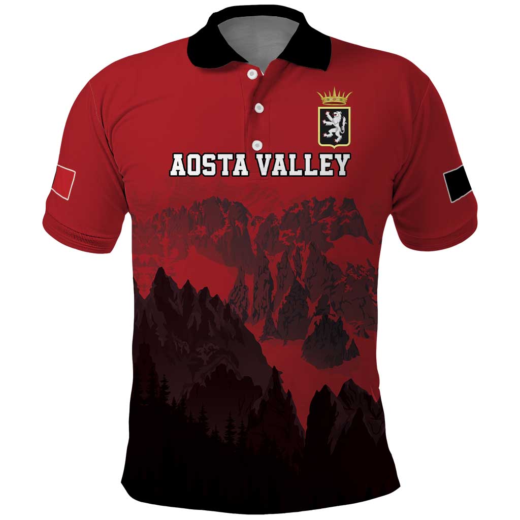Custom Aosta Valley Polo Shirt Mont Blanc Sporty Style LT18