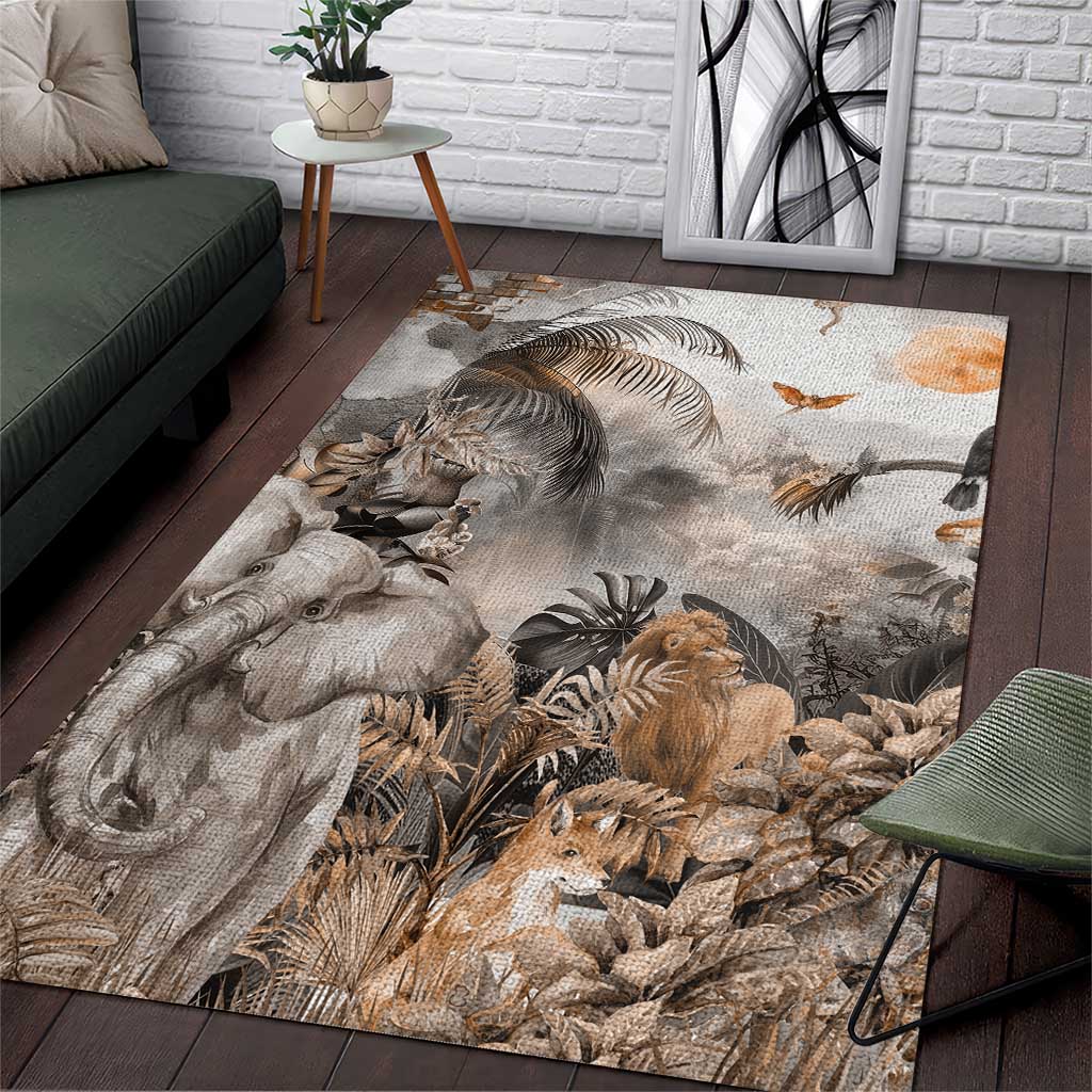 Afro Safari Animals Area Rug LT18