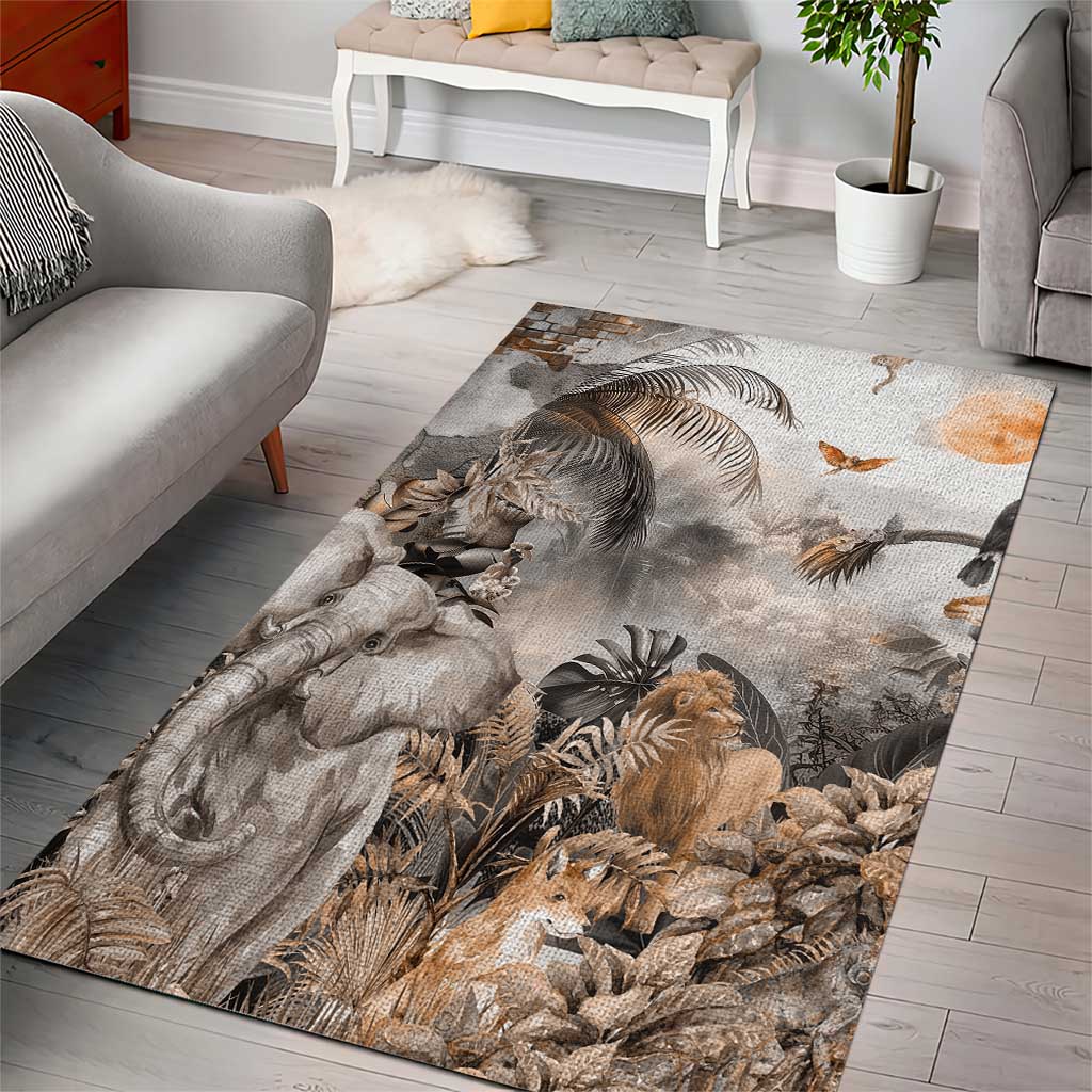 Afro Safari Animals Area Rug LT18