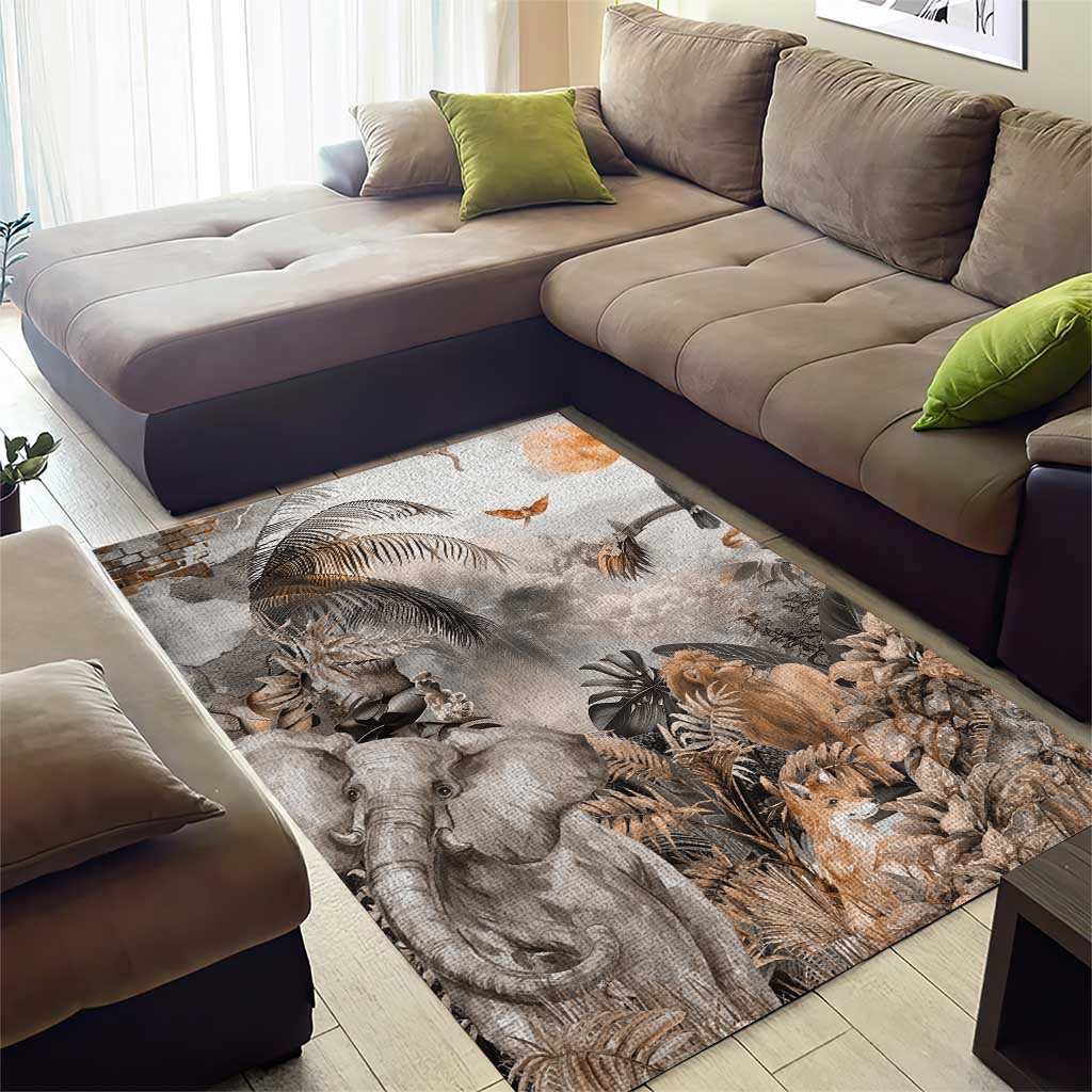 Afro Safari Animals Area Rug LT18