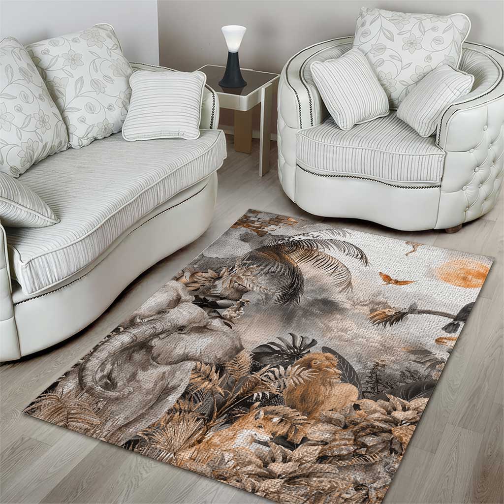 Afro Safari Animals Area Rug LT18