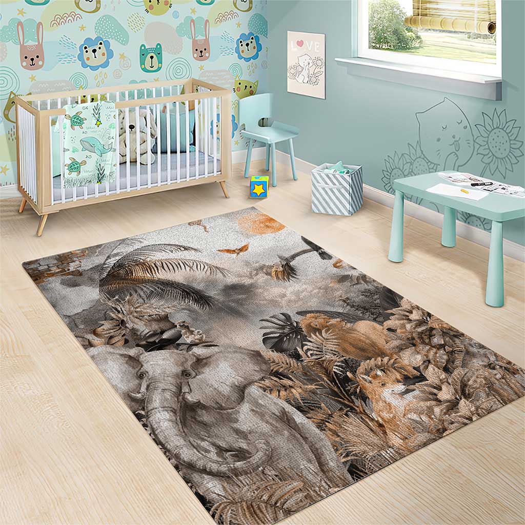 Afro Safari Animals Area Rug LT18