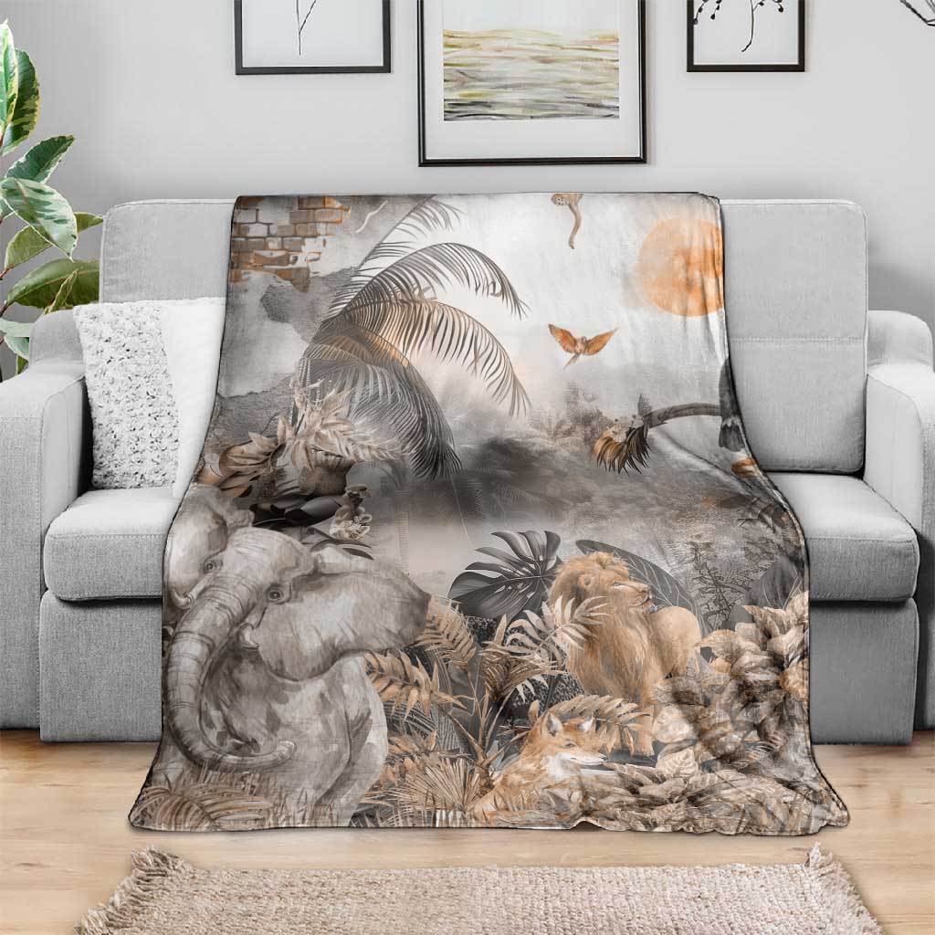 Afro Safari Animals Blanket LT18