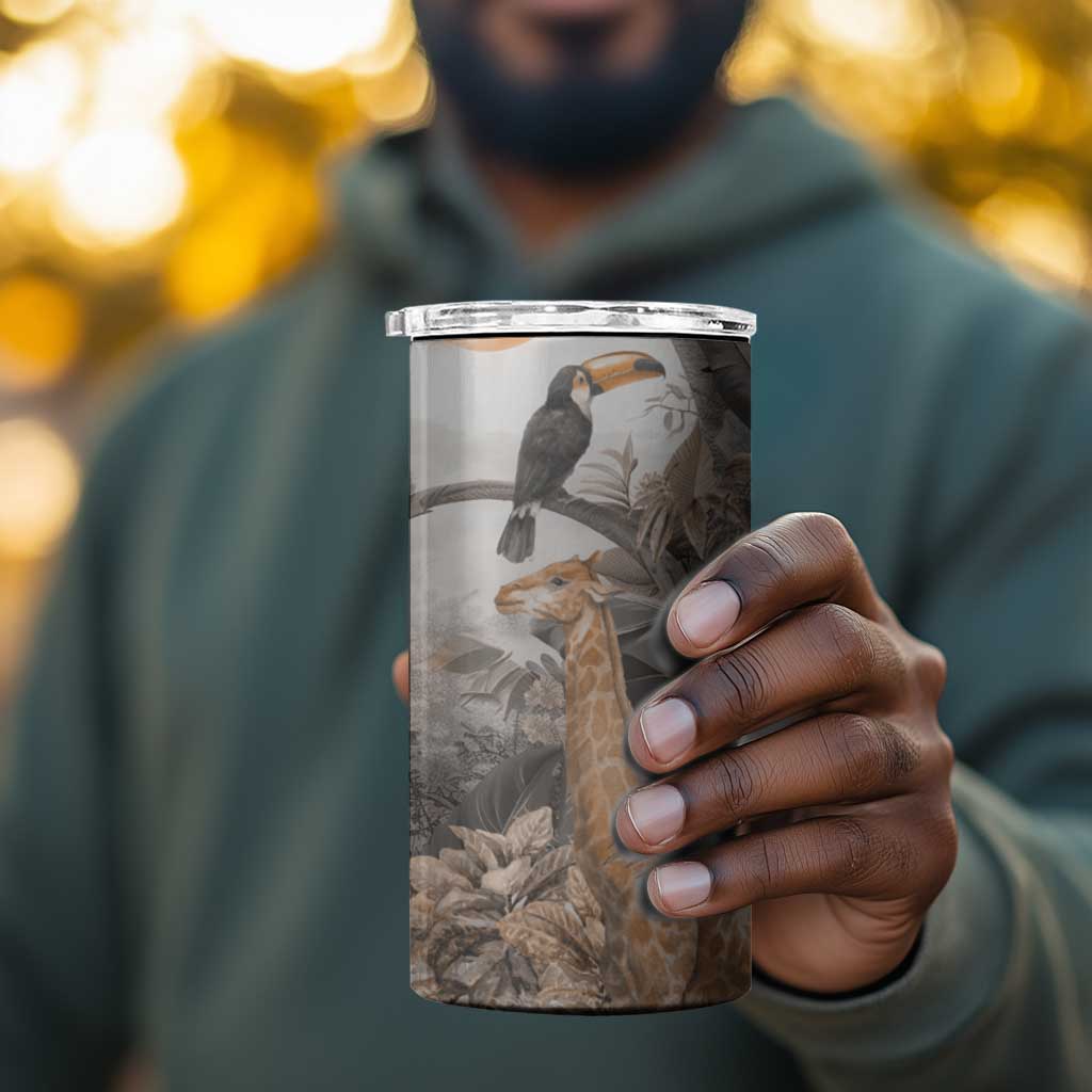 Afro Safari Animals 4 in 1 Can Cooler Tumbler LT18