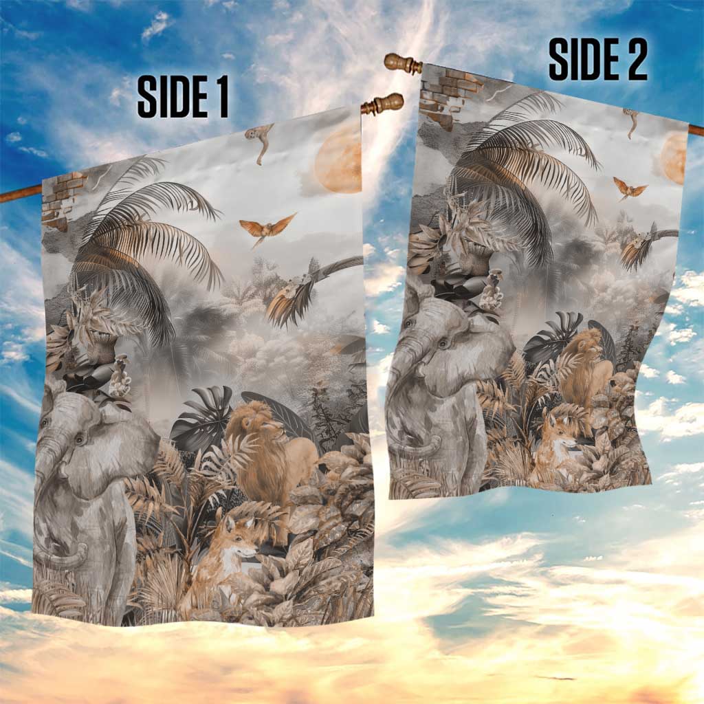 Afro Safari Animals Garden Flag LT18