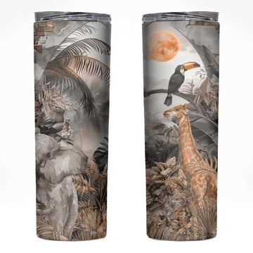 Afro Safari Animals Skinny Tumbler LT18