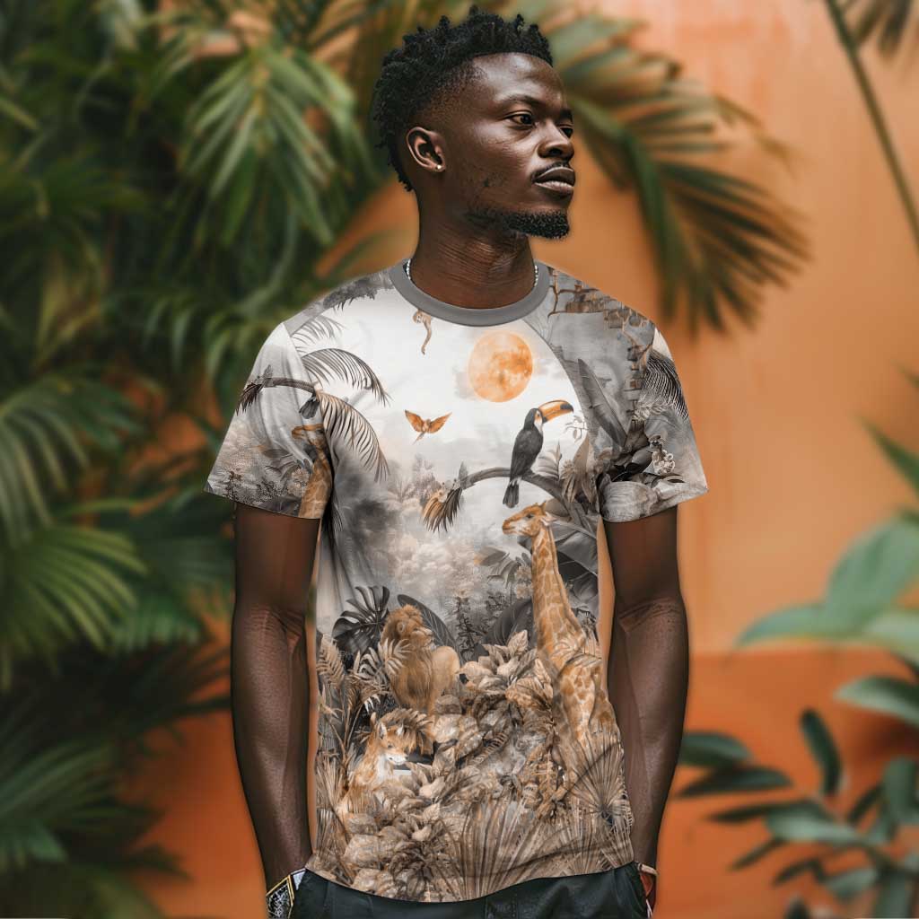 Afro Safari Animals T shirt LT18