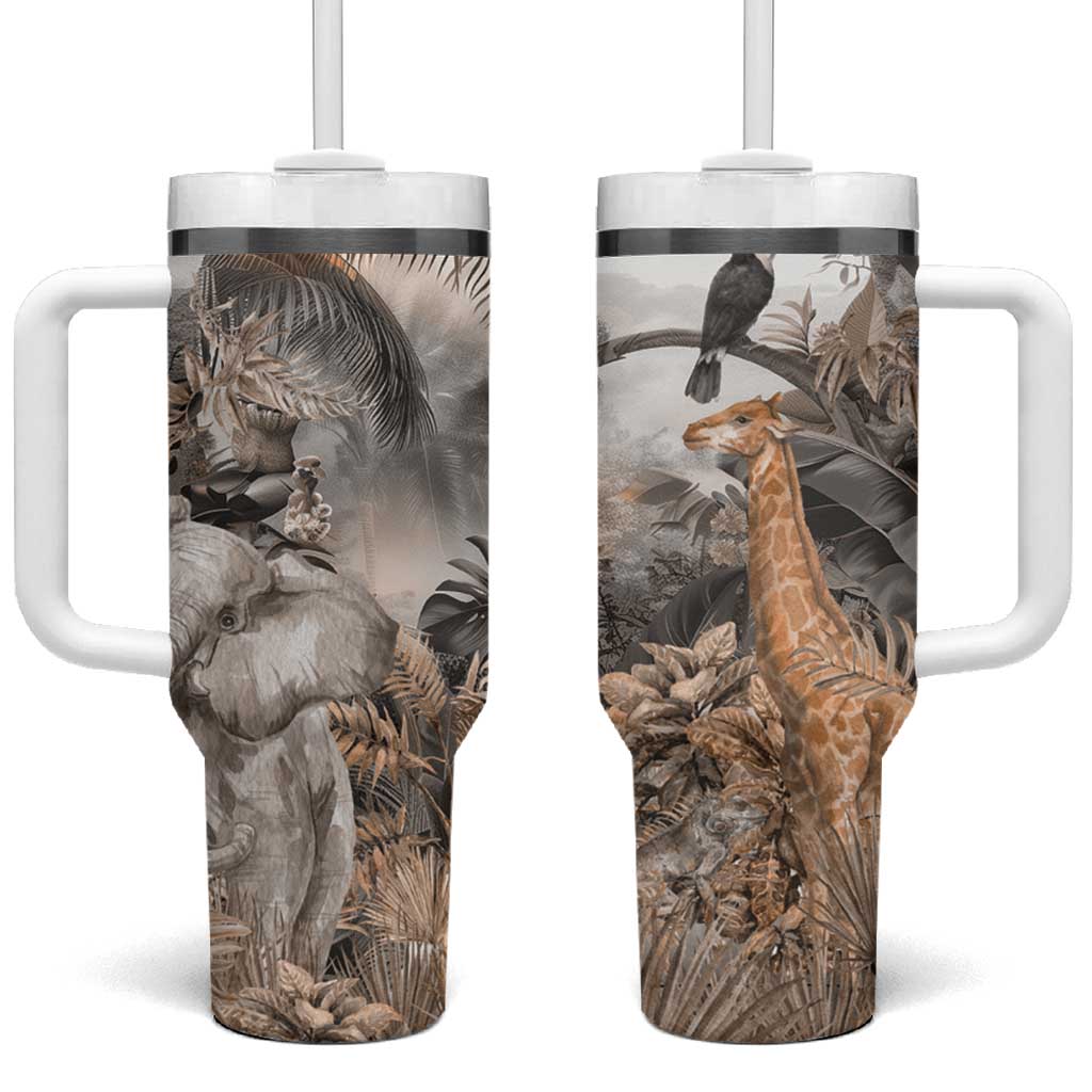Afro Safari Animals Tumbler With Handle LT18