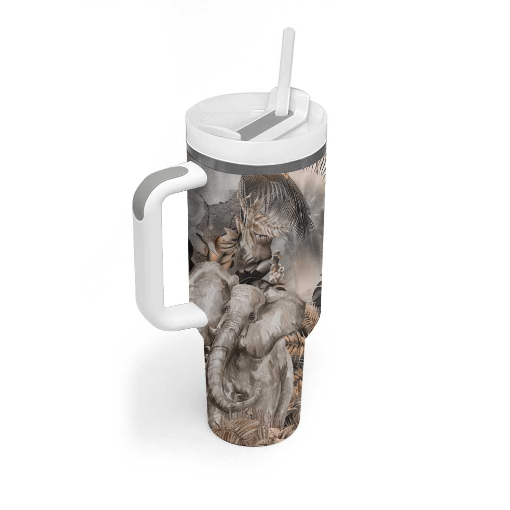 Afro Safari Animals Tumbler With Handle LT18