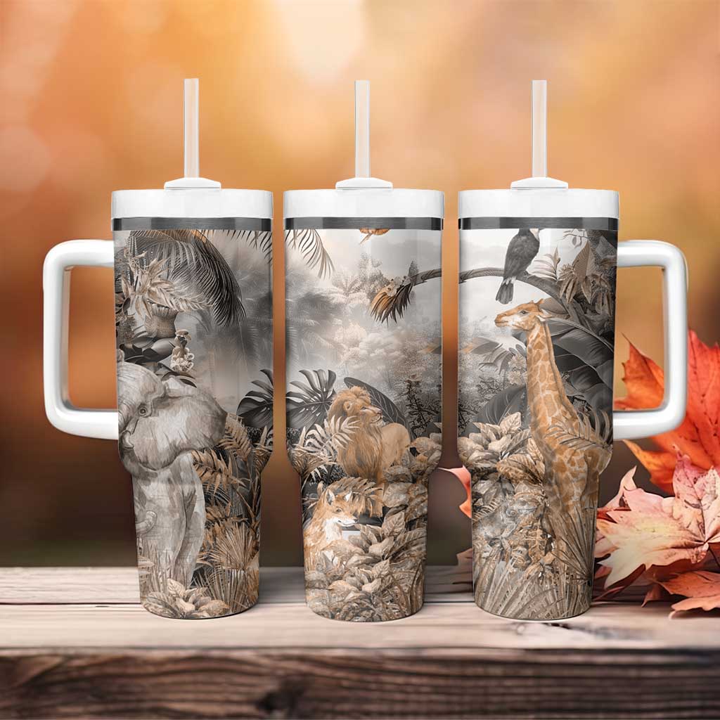 Afro Safari Animals Tumbler With Handle LT18