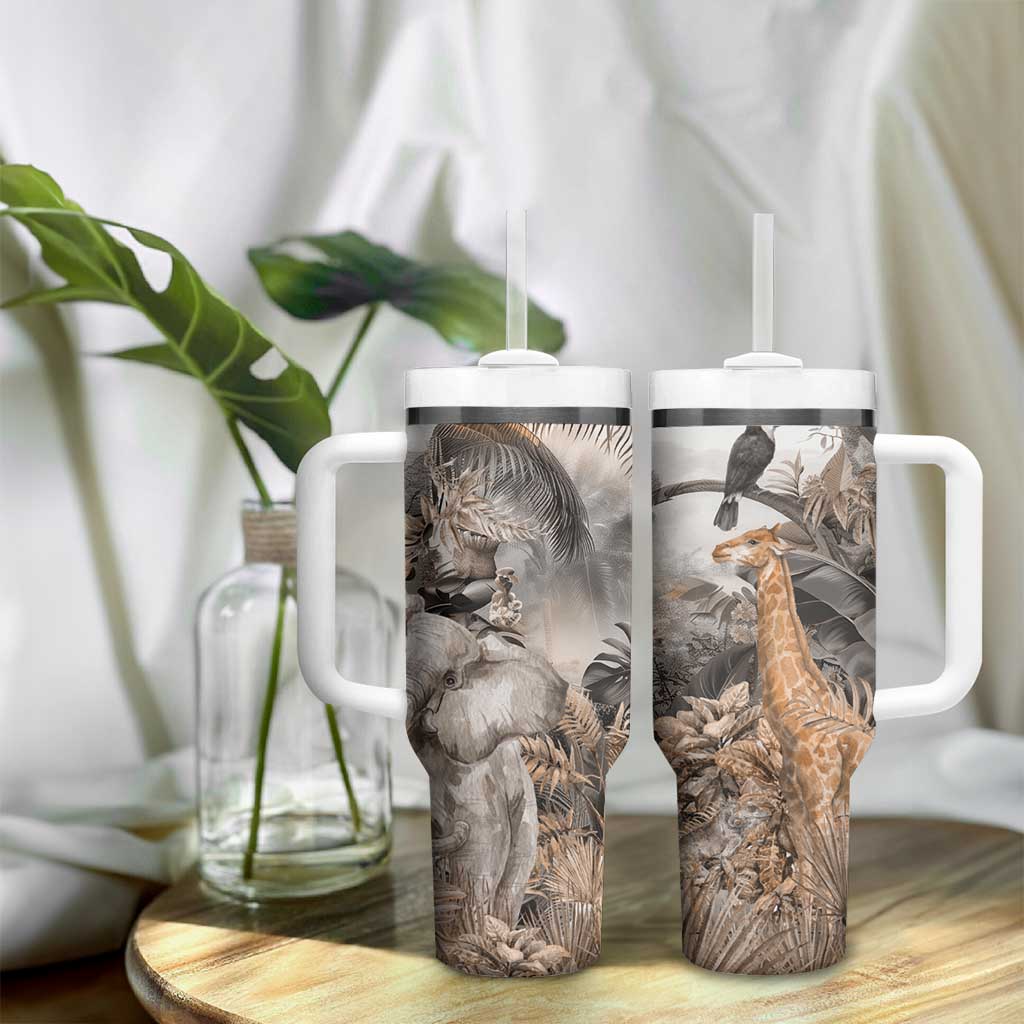 Afro Safari Animals Tumbler With Handle LT18