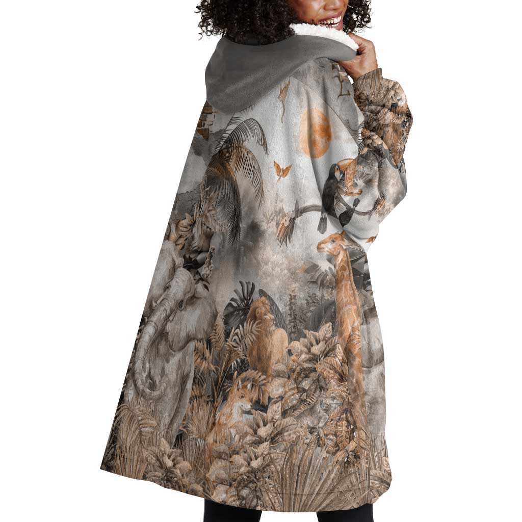 Afro Safari Animals Wearable Blanket Hoodie LT18