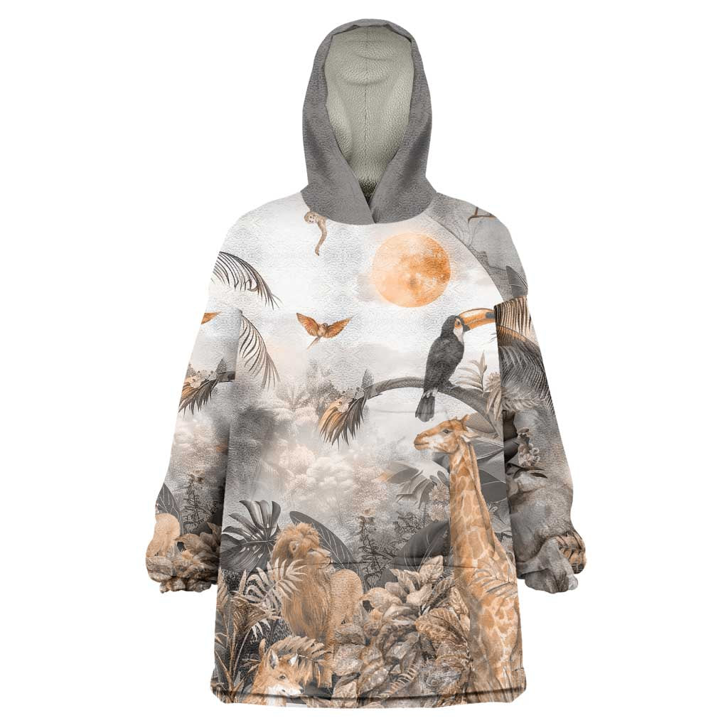 Afro Safari Animals Wearable Blanket Hoodie LT18