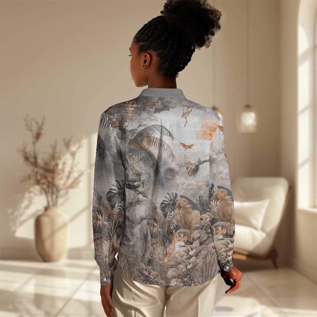 Afro Safari Animals Women Casual Shirt LT18