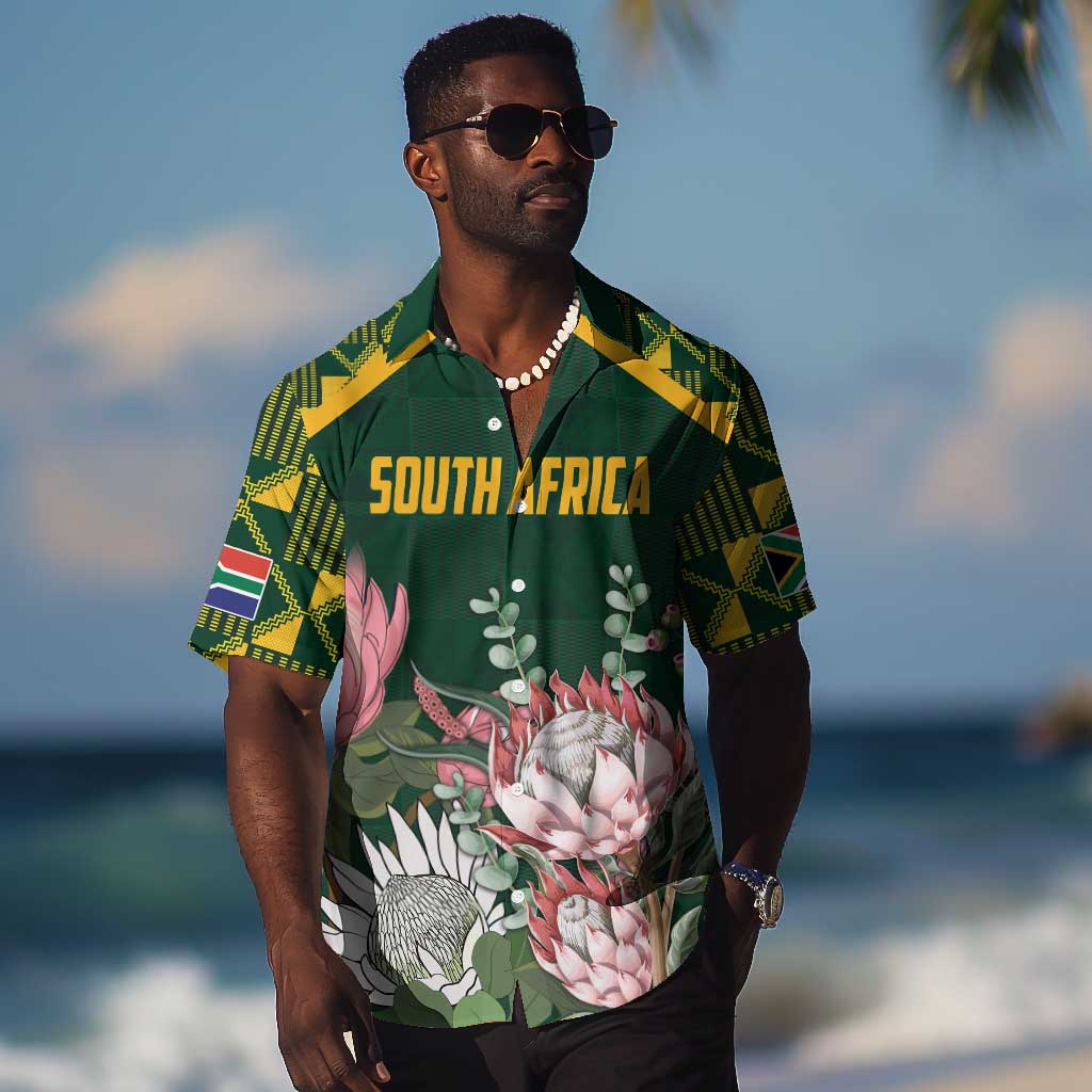 Personalized South Africa With Afro King Protea Hawaiian Shirt Kente Patterns LT18