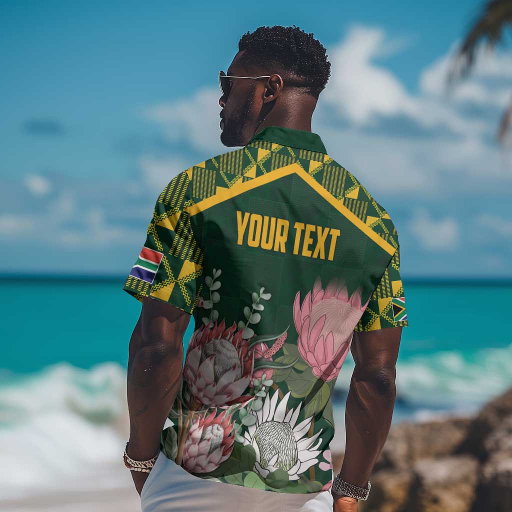 Personalized South Africa With Afro King Protea Hawaiian Shirt Kente Patterns LT18