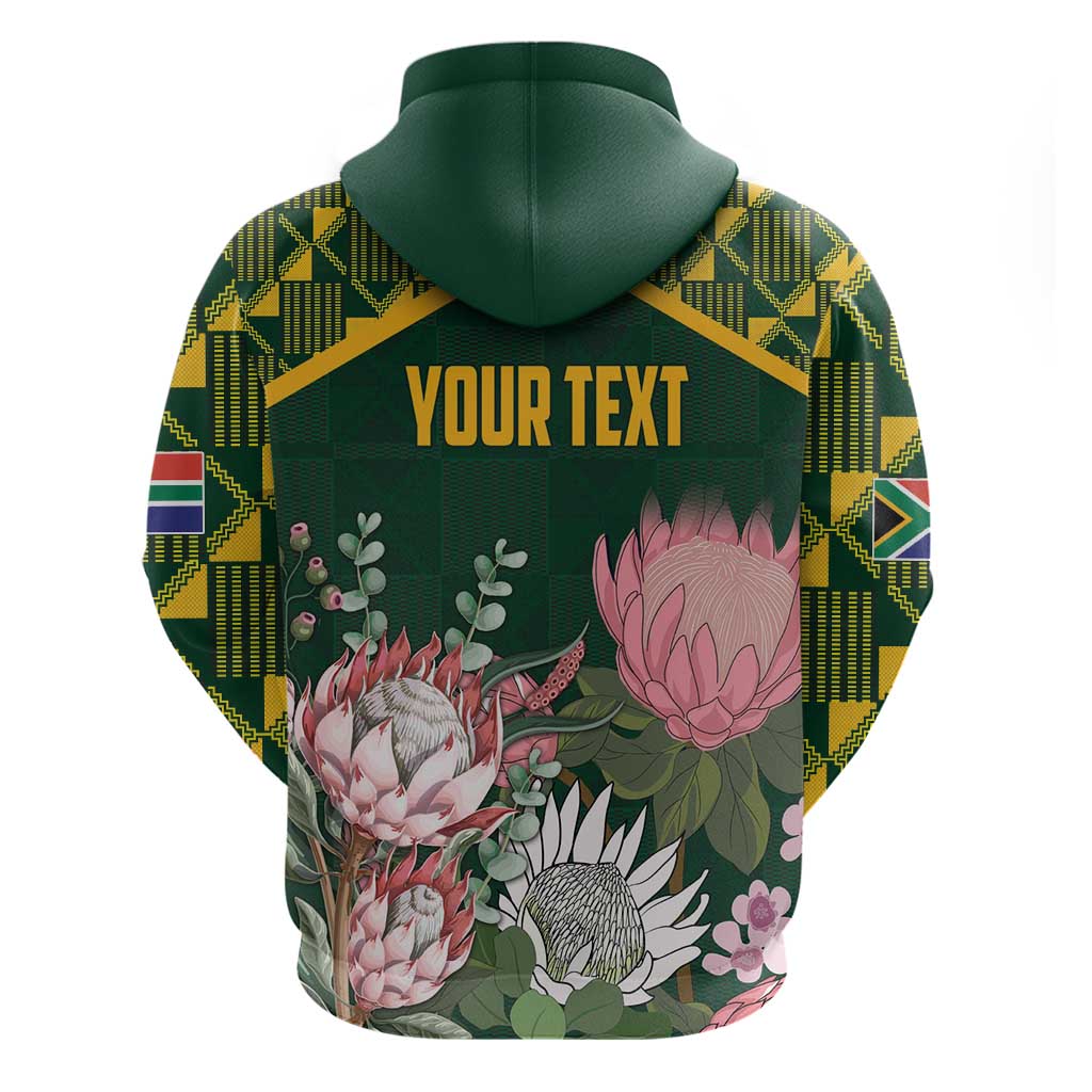 Personalized South Africa King Protea Hoodie With Kente Patterns LT18