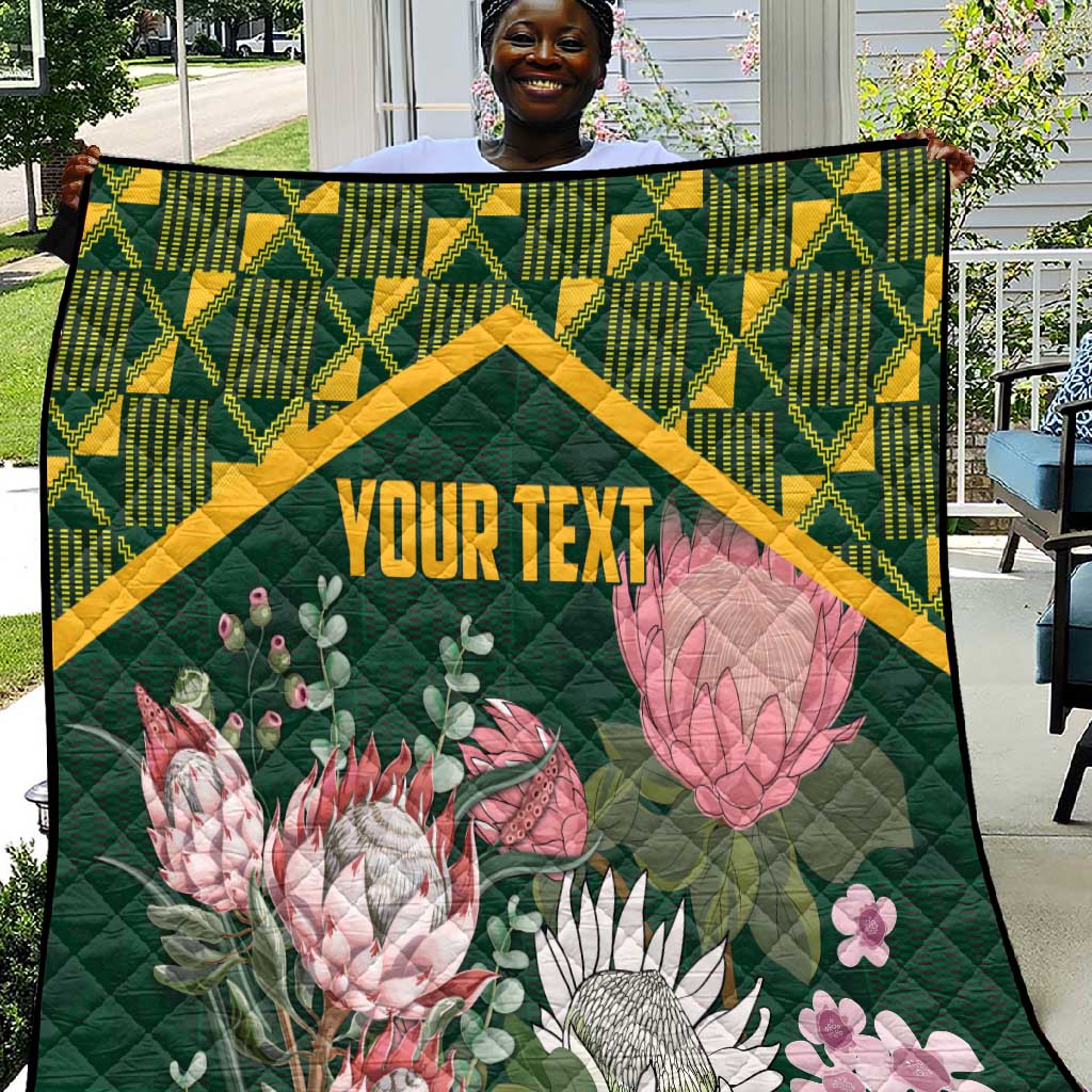 Personalized South Africa With Afro King Protea Quilt Kente Patterns LT18