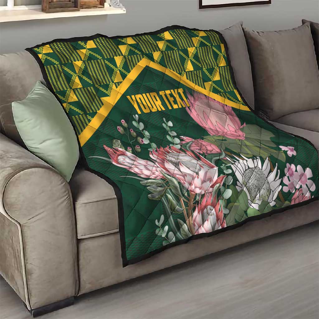 Personalized South Africa With Afro King Protea Quilt Kente Patterns LT18