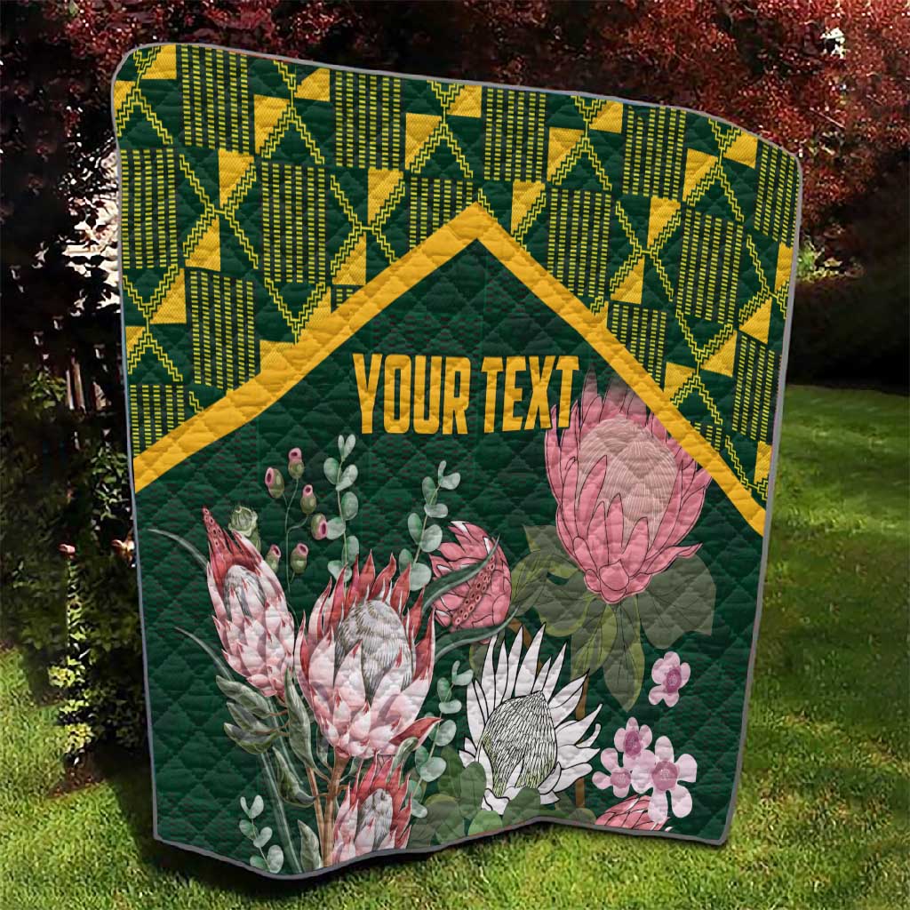 Personalized South Africa With Afro King Protea Quilt Kente Patterns LT18