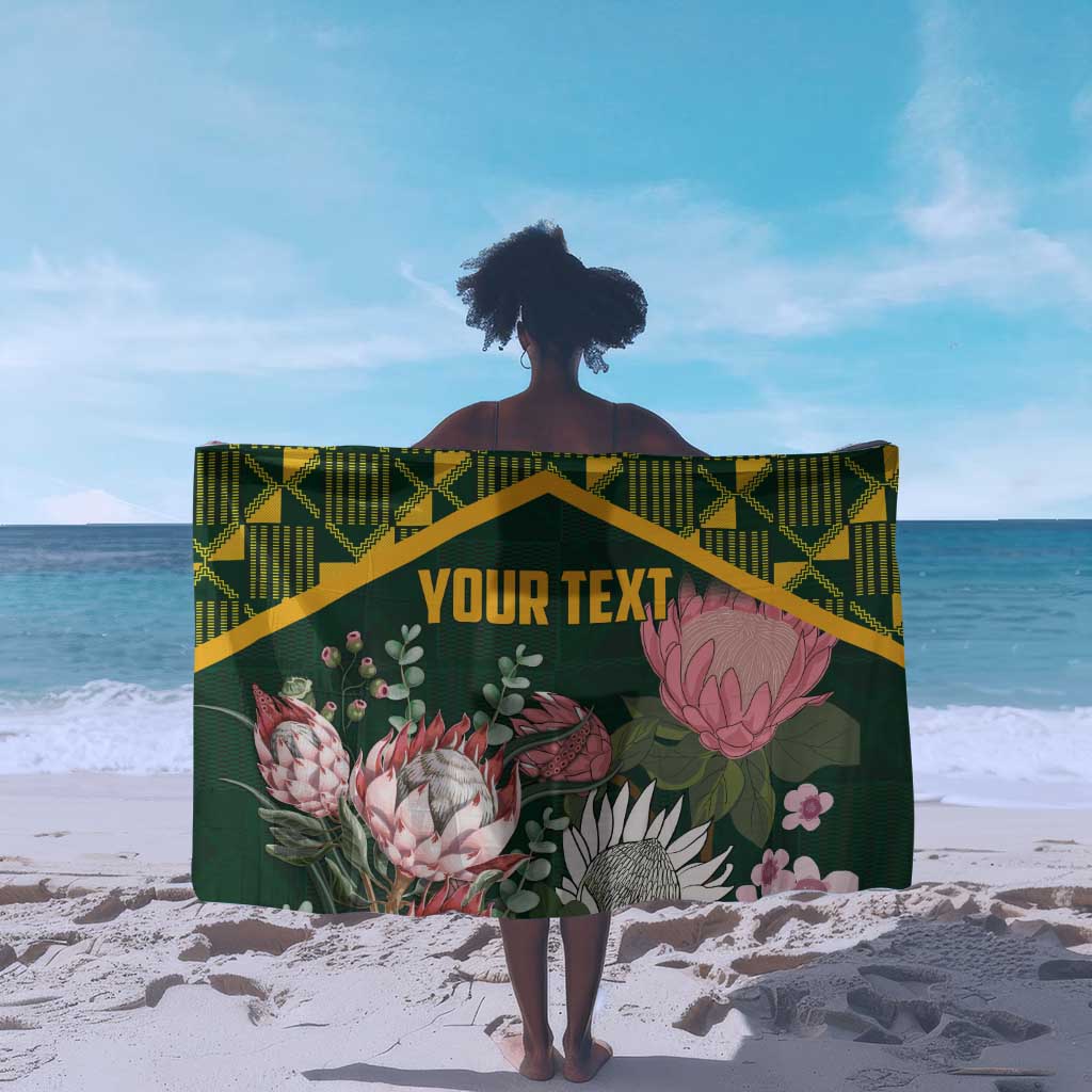 Personalized South Africa With Afro King Protea Sarong Kente Patterns LT18