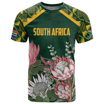 Personalized South Africa With Afro King Protea T shirt Kente Patterns LT18